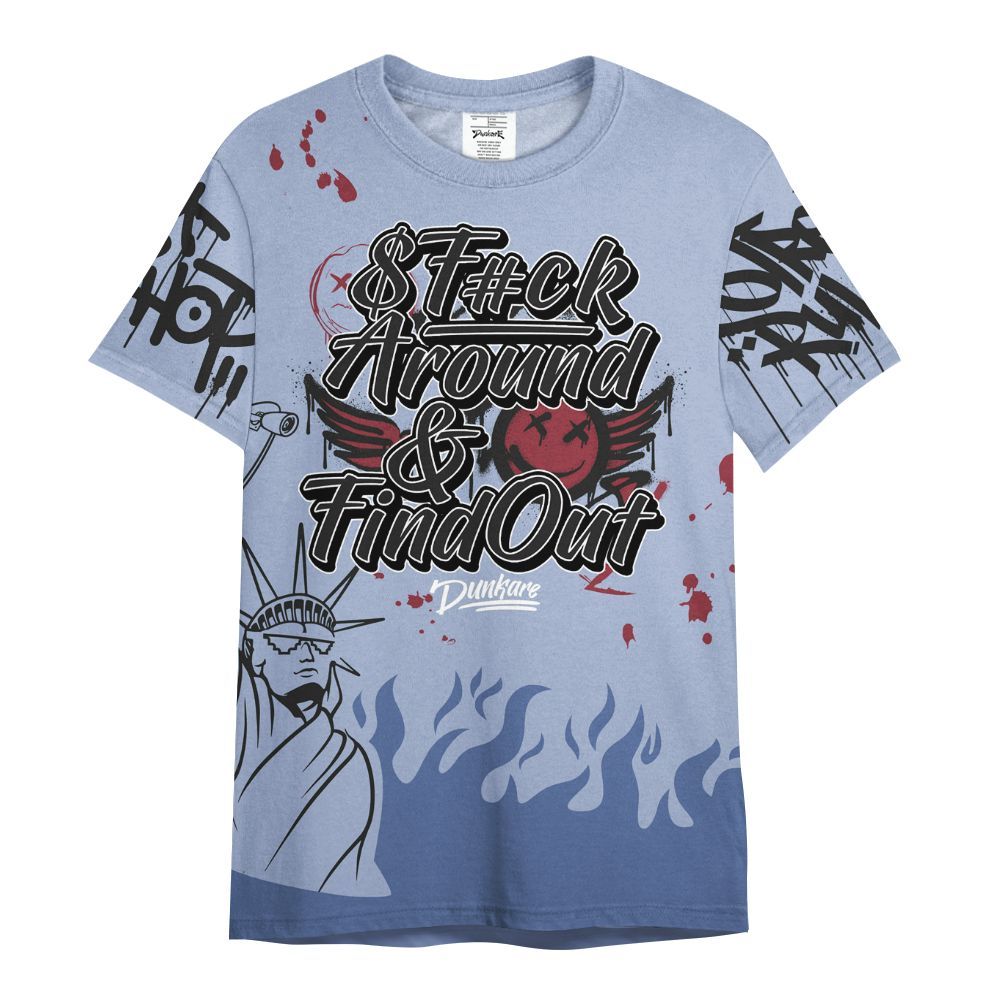 Shirt To Match Black Metallic 5s - Graphic Fck Around Find Out All Over Print