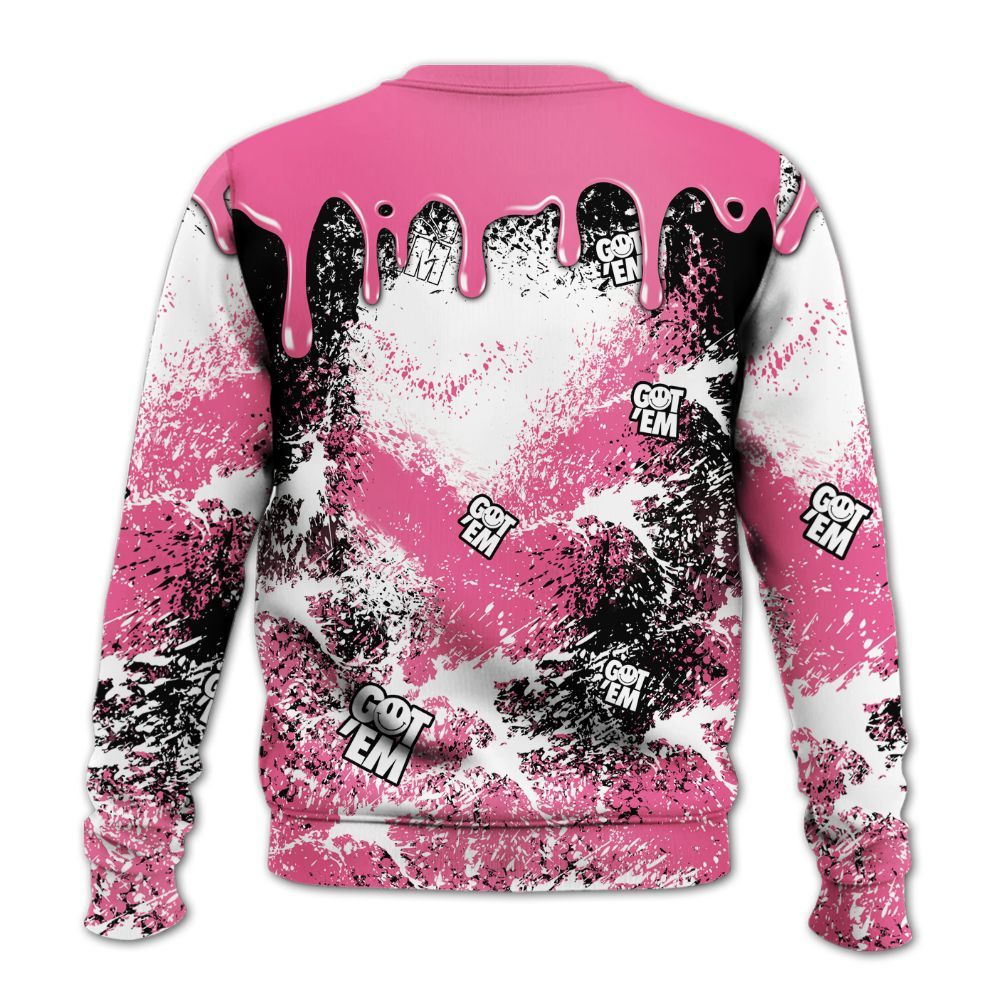 Sweatshirt To Match Air Max SNDR Hyper Pink - Dripping 23 Drip All Over Print