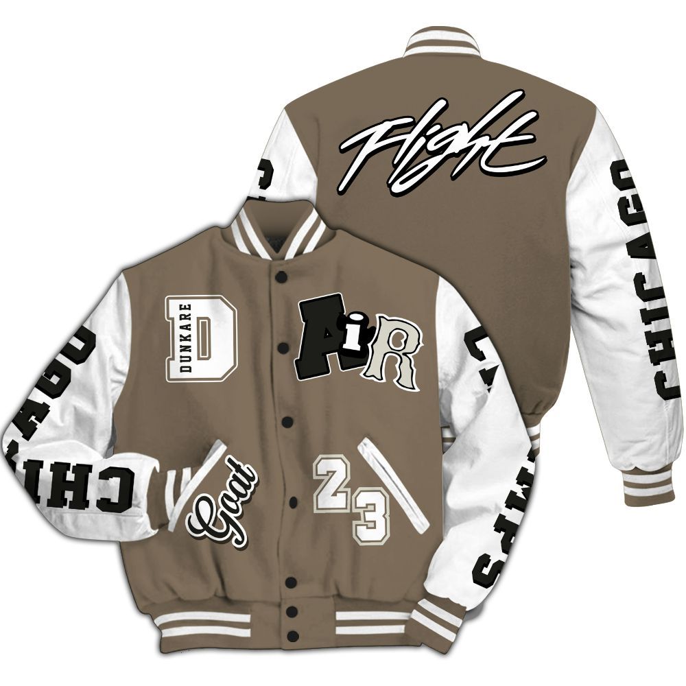 Varsity Jacket To Match Low OG Dark Mocha 1s - AIR Number 23 GOAT All Over Print