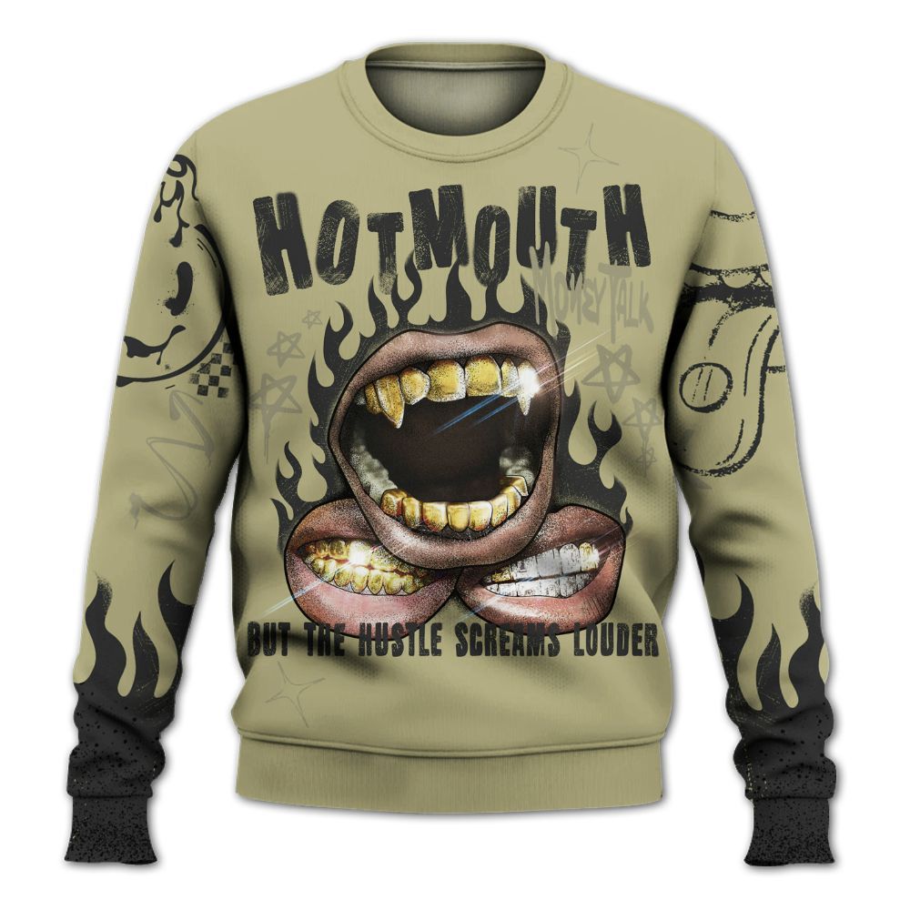 Sweatshirt To Match Dunk Low Suede Olive Aura - Mouth Burning Street Style All Over Print