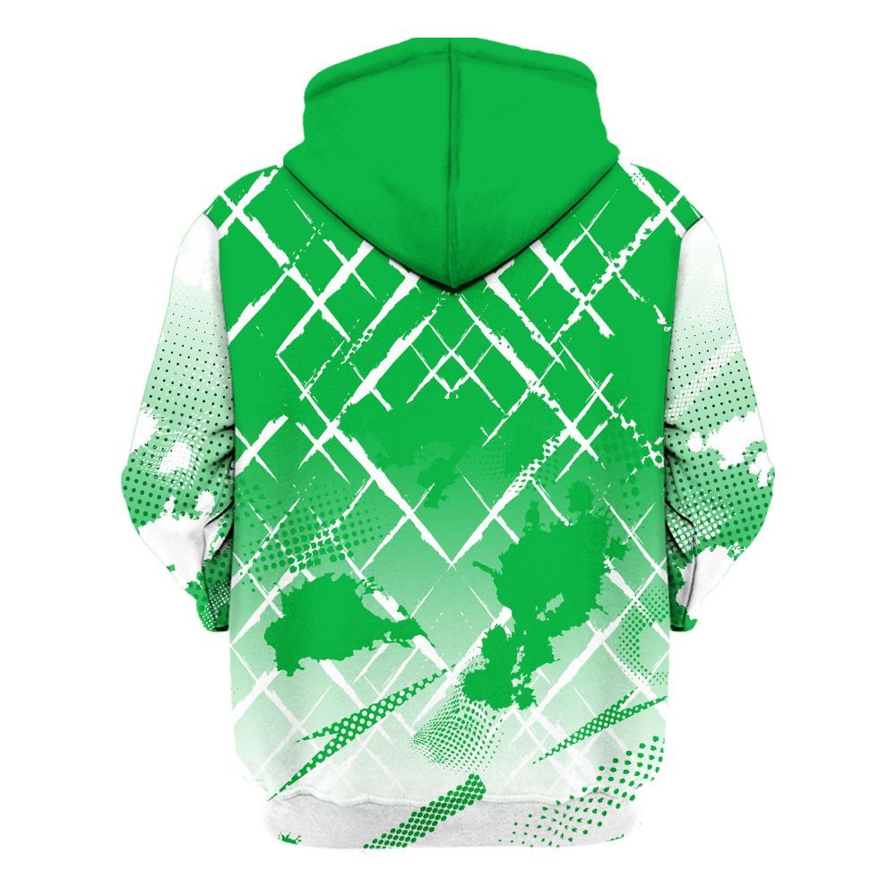 Hoodie To Match Lucky Green 5s - Halftone Stand Business Dripping All Over Print