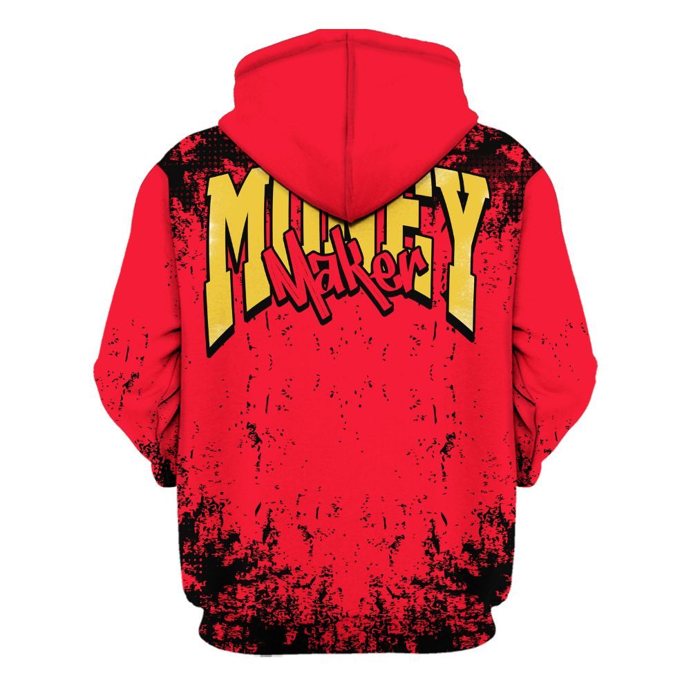Hoodie To Match KD 18 Air Bakin - Move In Silence Money Street Retro All Over Print
