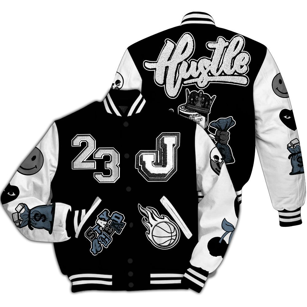Varsity Jacket To Match Black Chrome 6s - Hustles Money Number 23 All Over Print