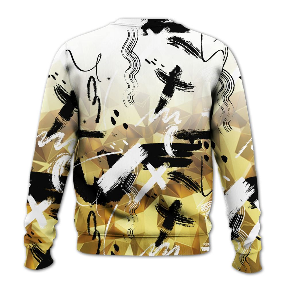 Sweatshirt To Match NET Gold 4s - Money Hustle Grind Pray All Over Print