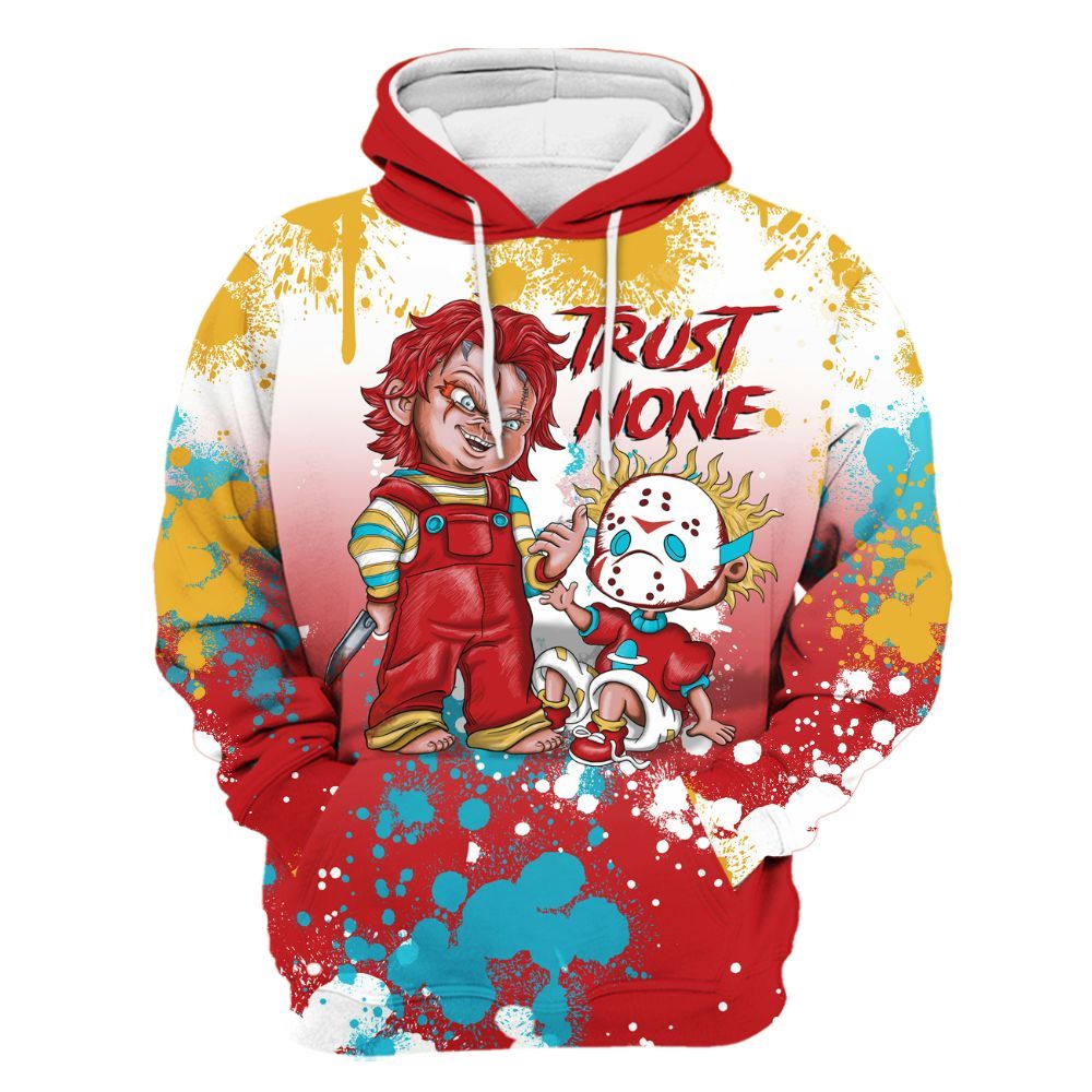 Hoodie To Match Dunk Low Fruity Pebbles - Trust No One Scary All Over Print