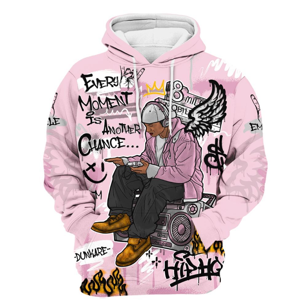 Hoodie To Match Orchid 4s - 8Mile Movie Graffiti All Over Print