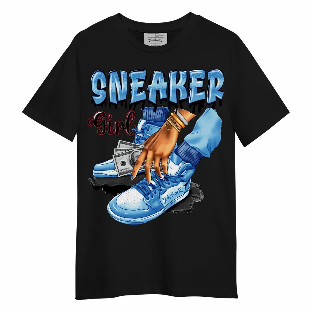 Shirt To Match University Blue 6s - SNEAKER Girl Money Drip Unisex Shirt