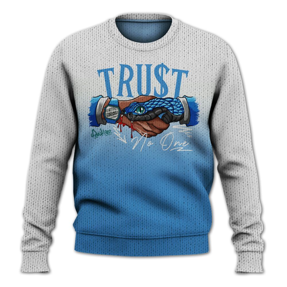 Knitted Sweater To Match Low Carolina 17s - Snake Trust No One Drip
