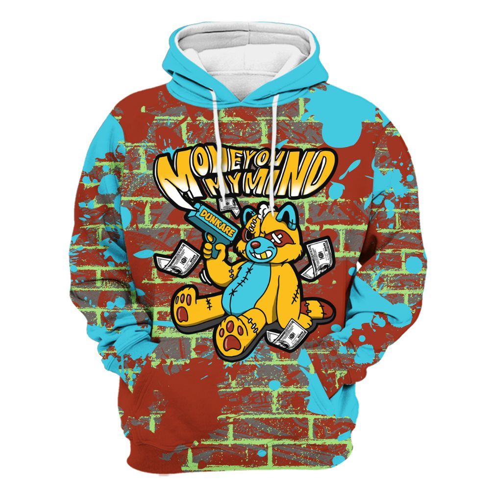Hoodie To Match SB Dunk Di'Orr Greenwood - Money On My Mind Raccoon Brick All Over Print