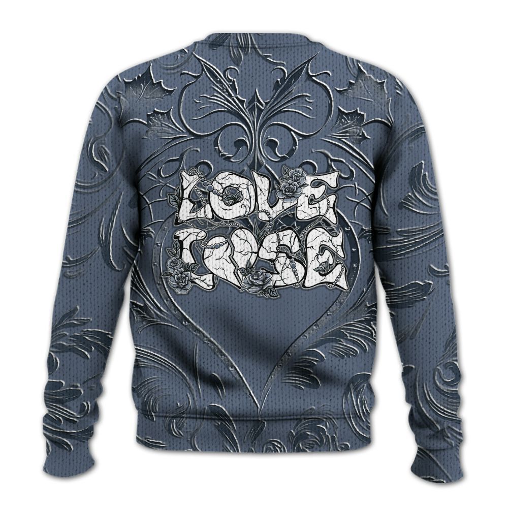 Knitted Sweater To Match Low Diffused Blue 11s - Loves Lose Gothic