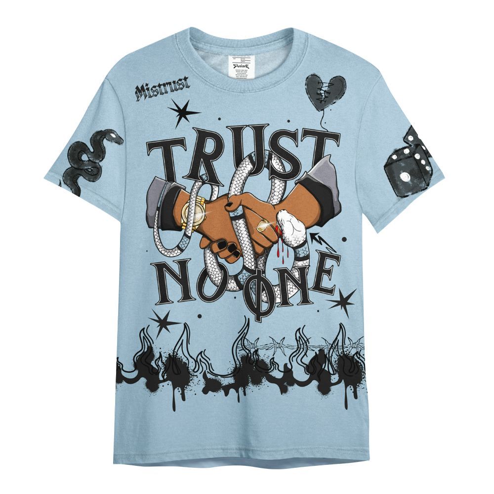 Shirt To Match Chambray 7s - Trust No One Snake-Bite Doodle Crayon All Over Print