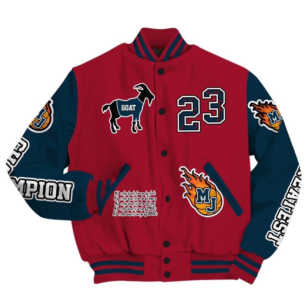 Varsity Jacket To Match Mid Multi Color 2022 1s - 23 G.0.A.T Jump Up Basketball All Over Print