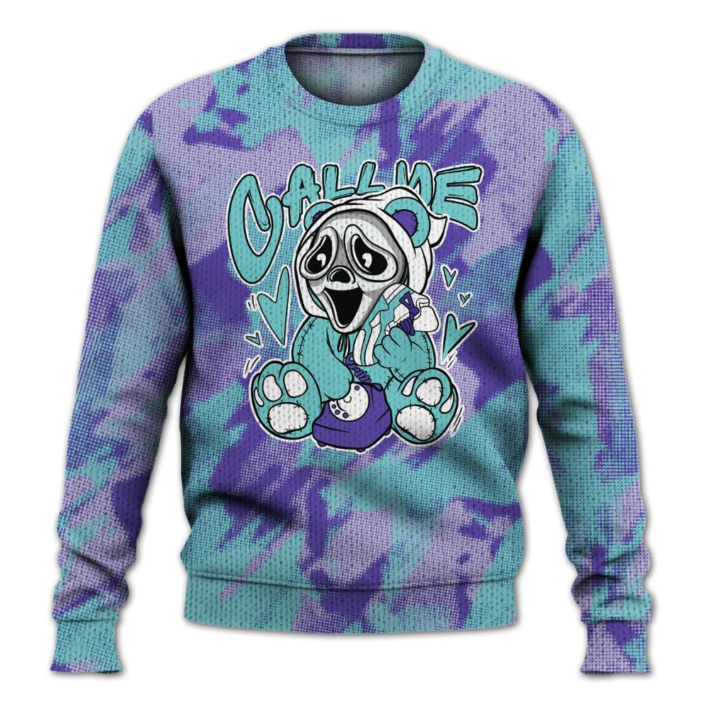 Knitted Sweater To Match Low Hornets 1s - Call Me Bear Abstract Halftone