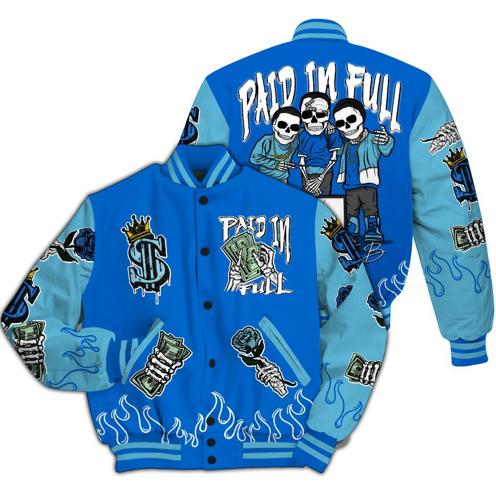Varsity Jacket To Match Dunk Low Argon - Fire Everybody Paid In All Over Print