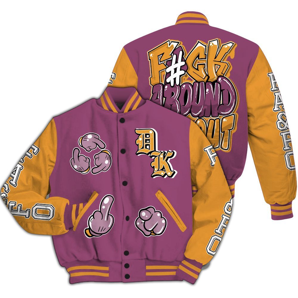 Varsity Jacket To Match High OG Brotherhood 1s - F Around Find Out Graphic All Over Print