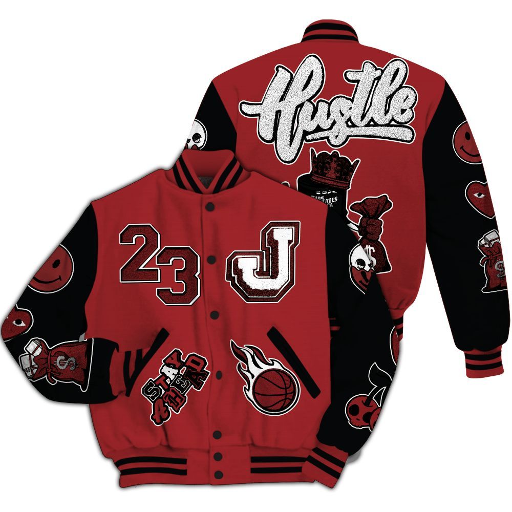 Varsity Jacket To Match Alternate Flu Game 12s - Hustles Money Number 23 All Over Print