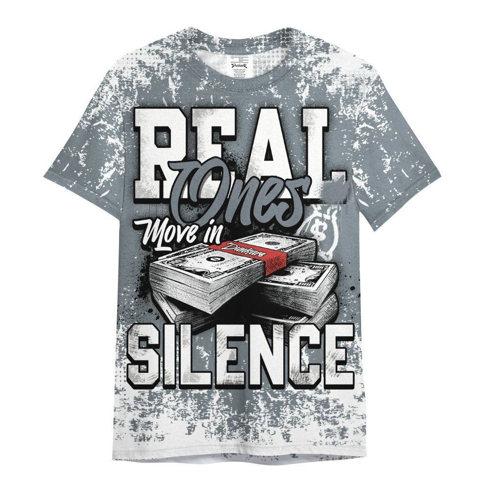 Shirt To Match Wolf Grey 13s - Move In Silence Money Street Retro All Over Print