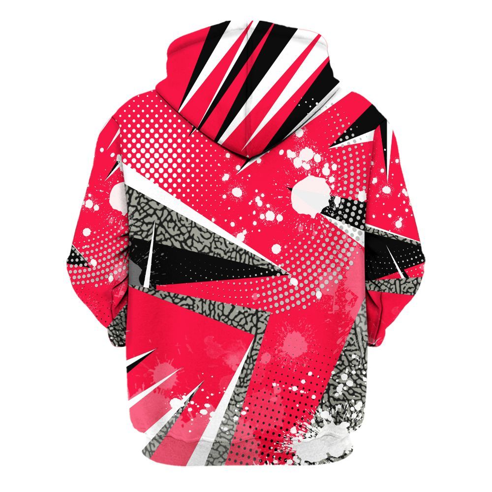 Hoodie To Match Retro Fire Red 3s - Poly Trust No One Dripping All Over Print