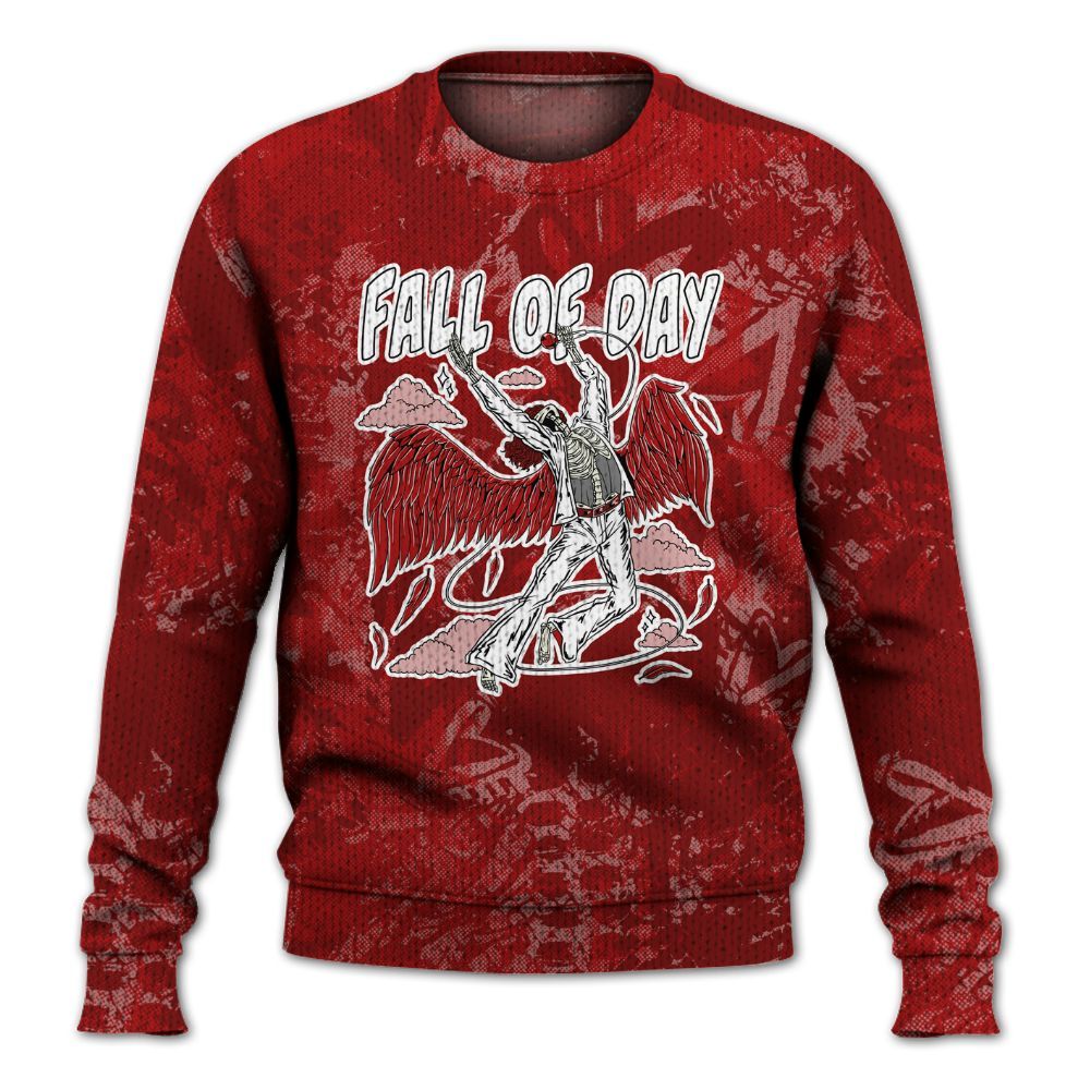 Knitted Sweater To Match Red Taxi 12s - Fall Of Days Skeleton Heart