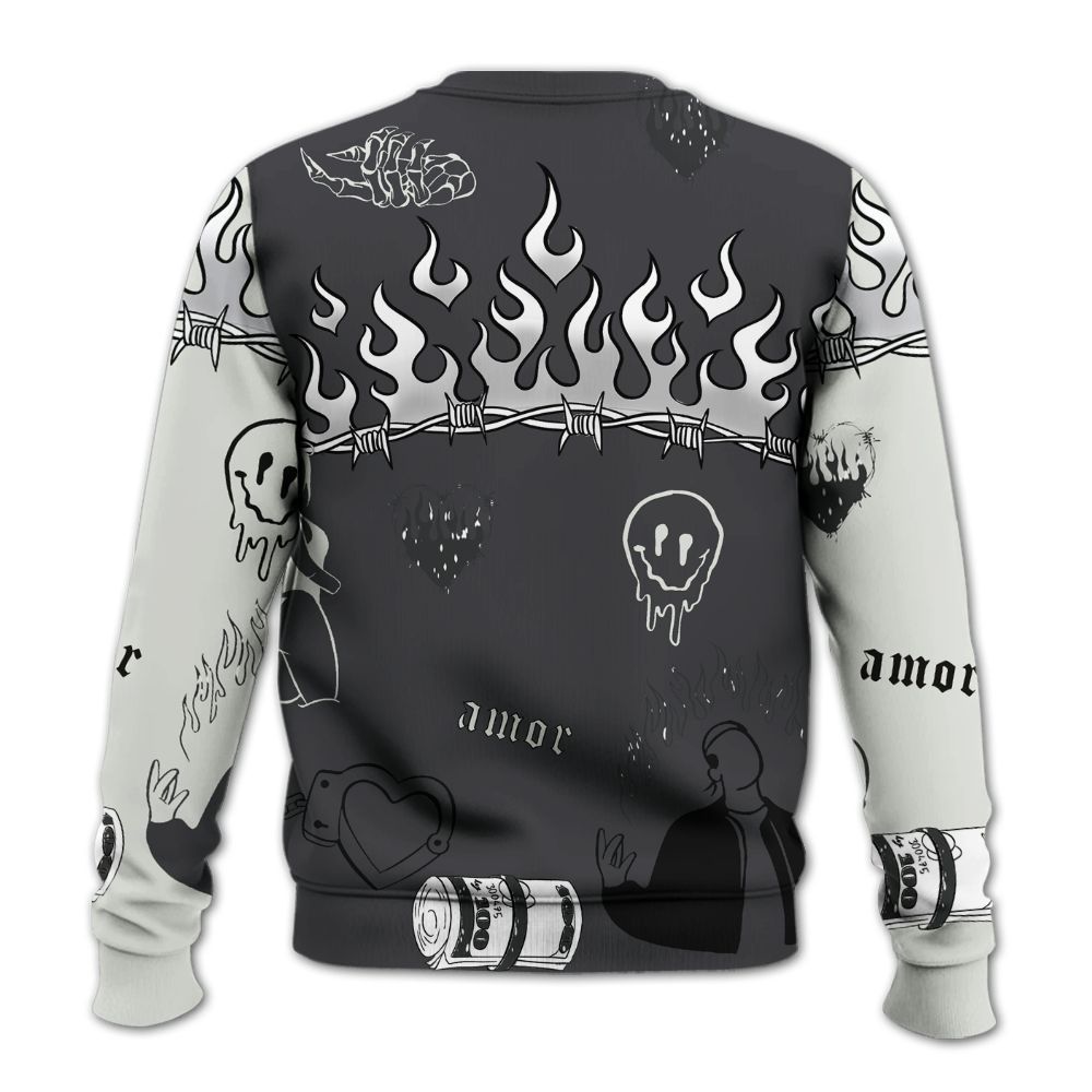 Sweatshirt To Match Fear 4s - Snake Trust No One All Over Print