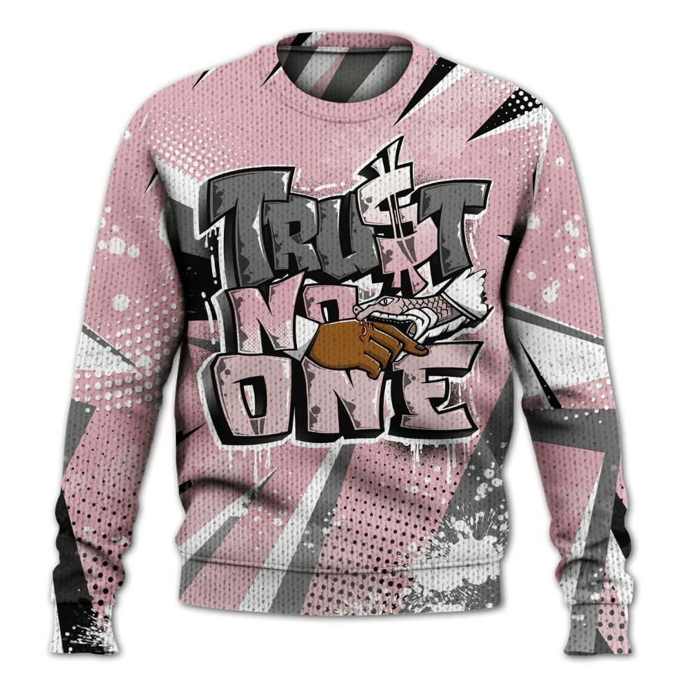 Knitted Sweater To Match Air Max DN Pink Foam - Poly Trust No One Dripping