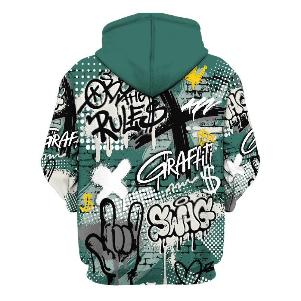 Hoodie To Match RM Oxidized Green 4s - True It Real Graffiti Streetwear All Over Print