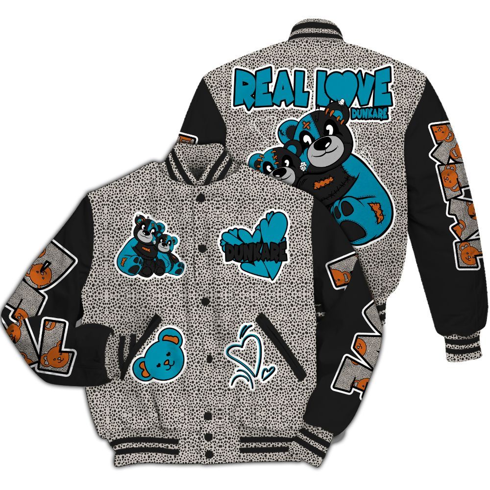 Varsity Jacket To Match SB Dunk Low Safari Olympic - Sincere Fondness Bear All Over Print