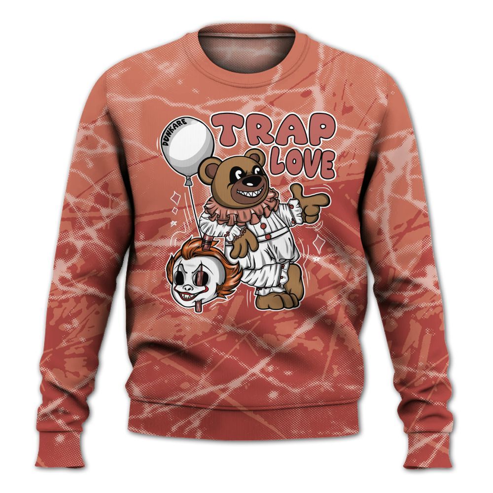 Sweatshirt To Match Dune Red 13s - Trap Loves Bear Profound All Over Print