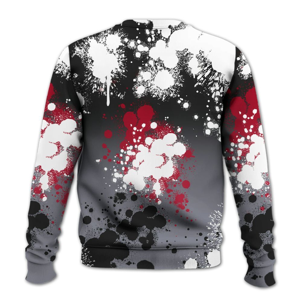 Sweatshirt To Match Retro Black Flint 13s - God Blessed Ink Drip All Over Print