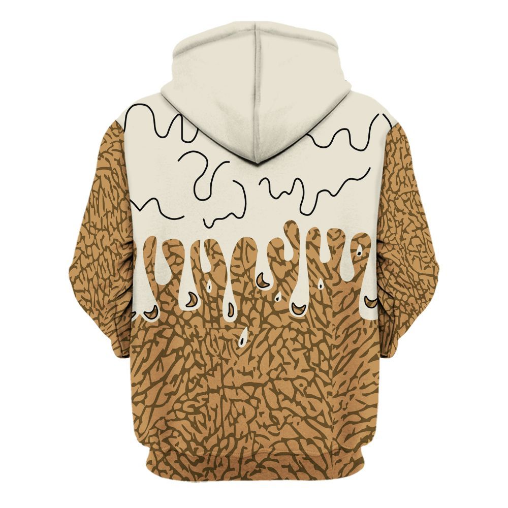 Hoodie To Match Orewood Brown 3s - Snake Trust No One Drip All Over Print