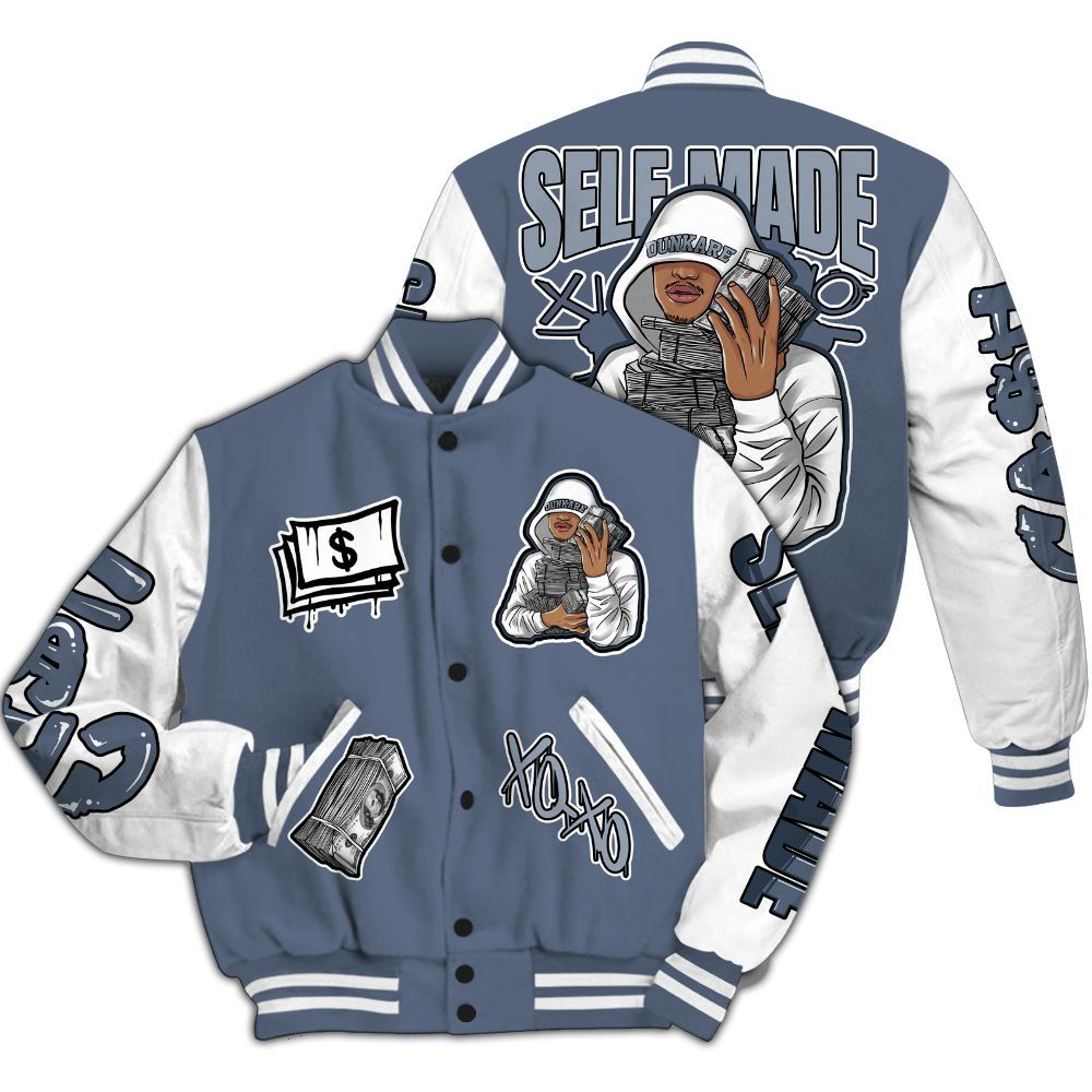 Varsity Jacket To Match Low Diffused Blue 11s - Selfmade Unique All Over Print