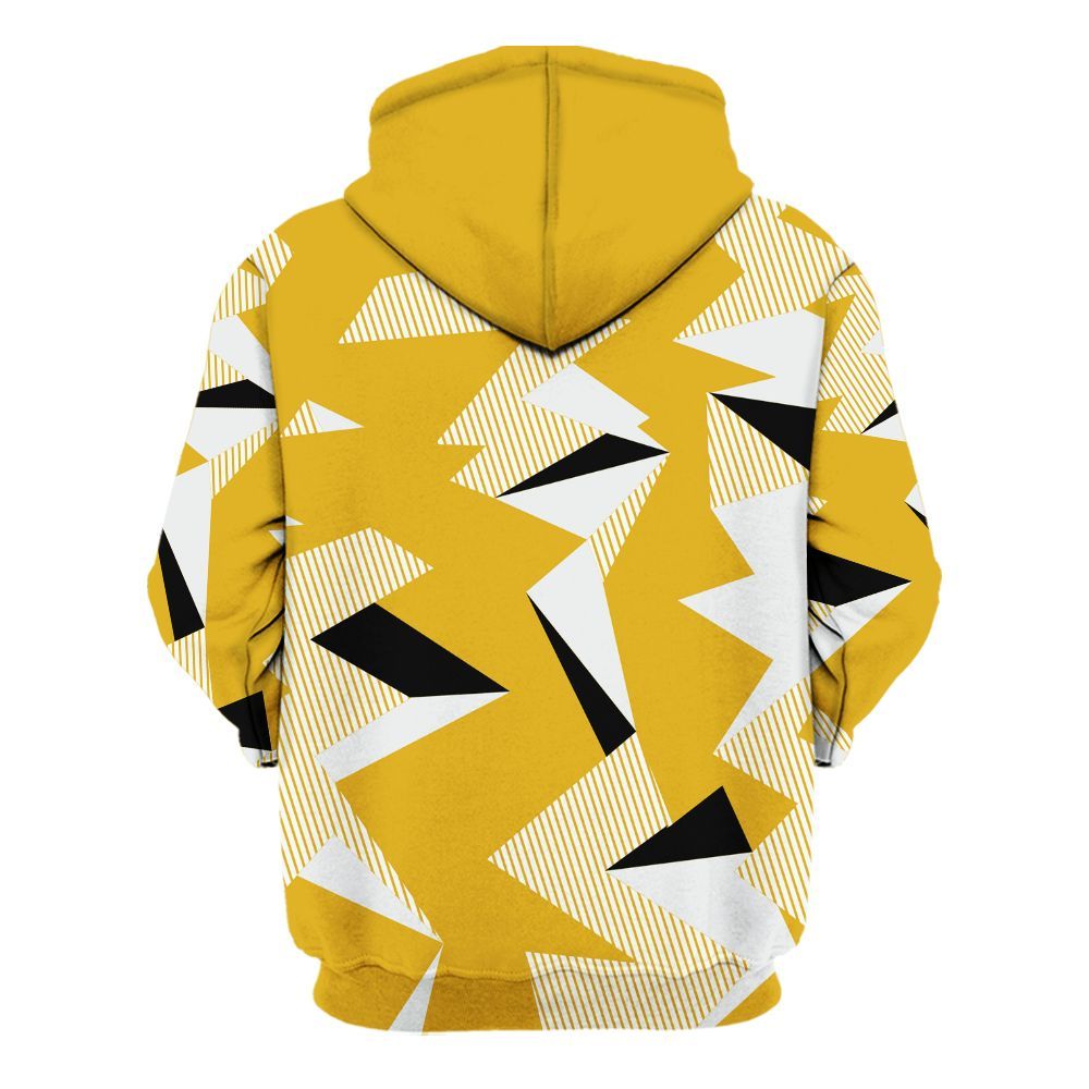 Hoodie To Match Vivid Sulfur 4s - Geometric Camouflage Pattern All Over Print