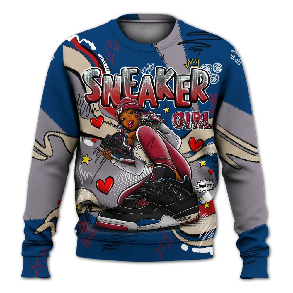Sweatshirt To Match Rare Air 4s - Sneaker Girl With Shoes All Over Print