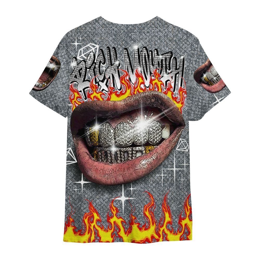 Shirt To Match Low CNY Year Of The Snake 11s - Rich Mouth Fire Rap Retro 90s All Over Print