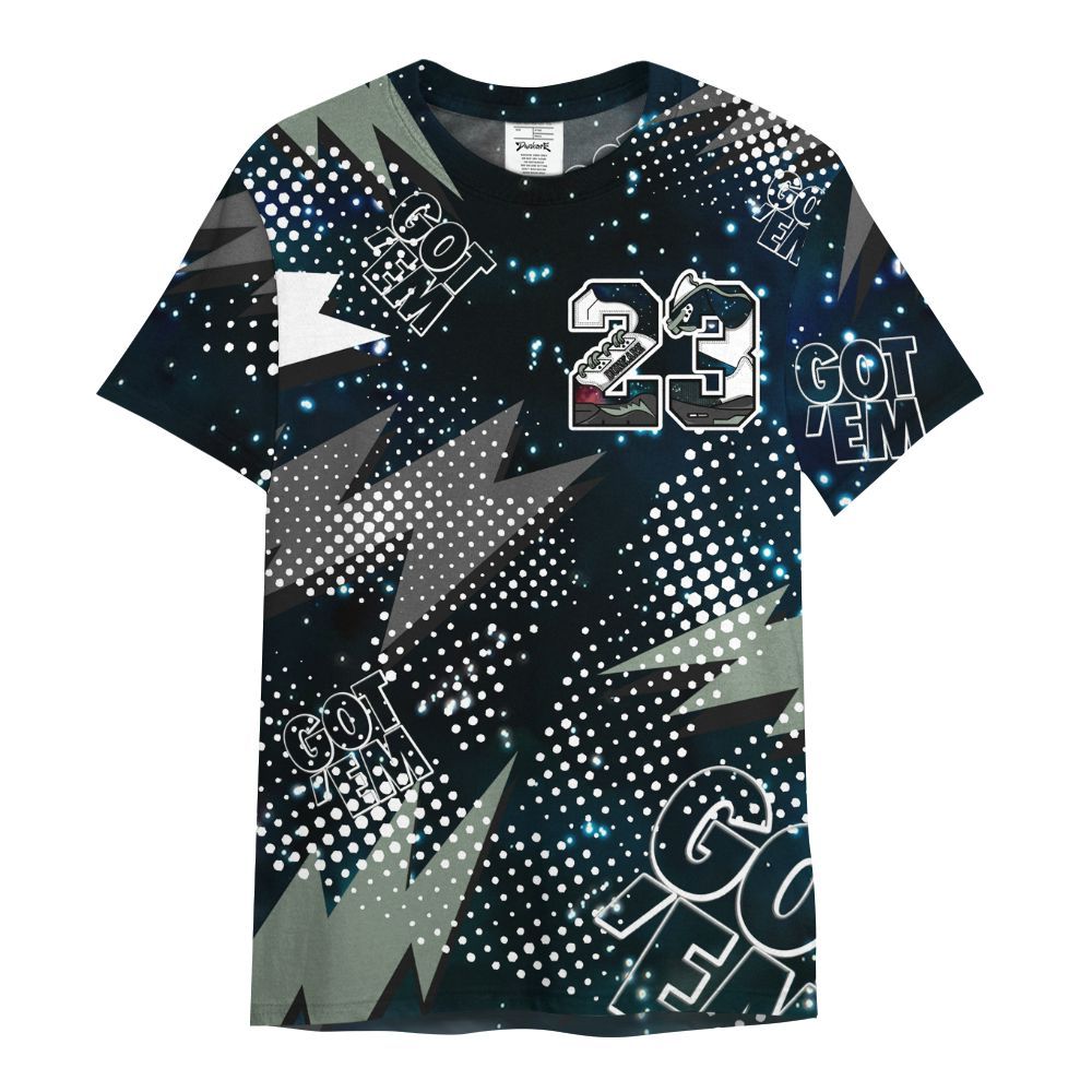 Shirt To Match Air Foamposite One Galaxy - Custom Name Number 23 5s All Over Print