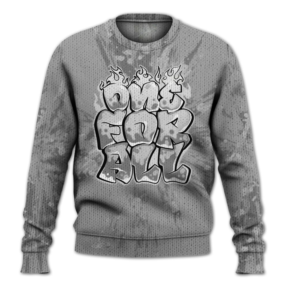 Knitted Sweater To Match Black Wolf Grey 12s - Ones For All Graphic Luxury