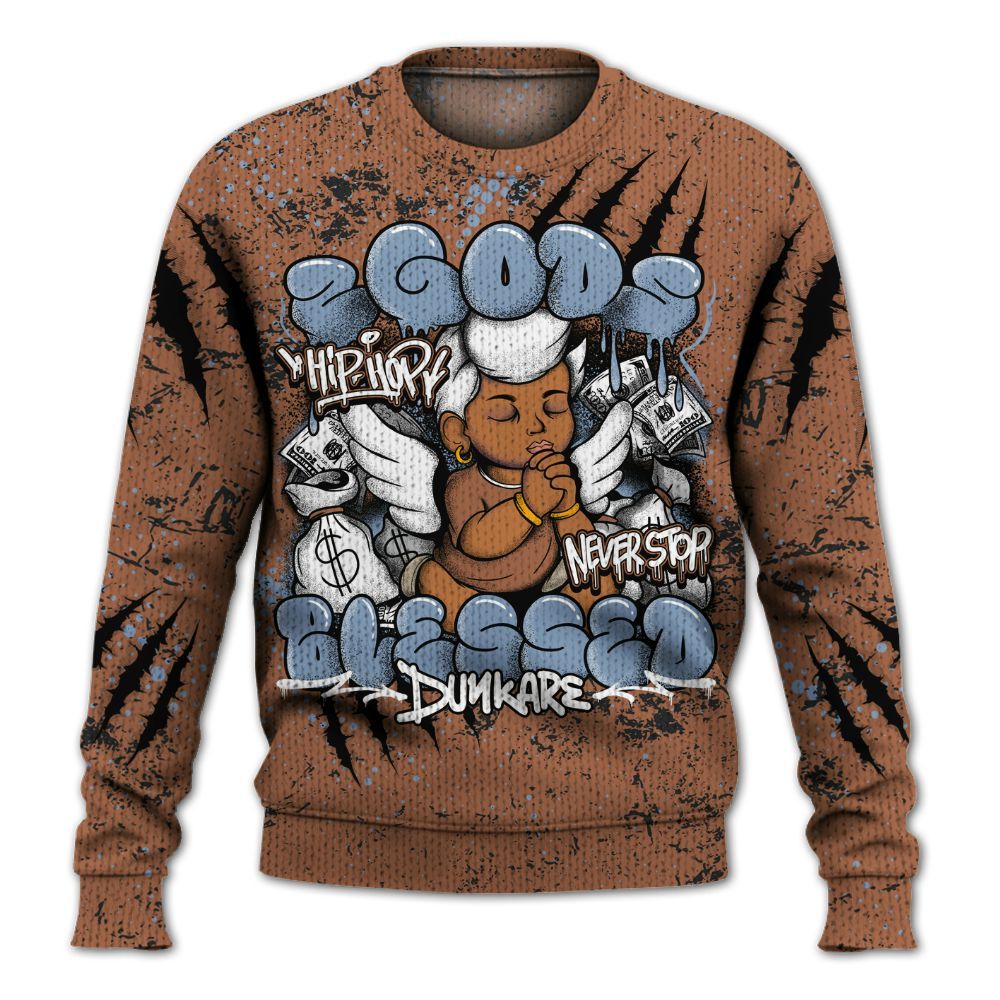 Sweater To Match Air Foamposite Metallic Copper - God Blessed Graphic
