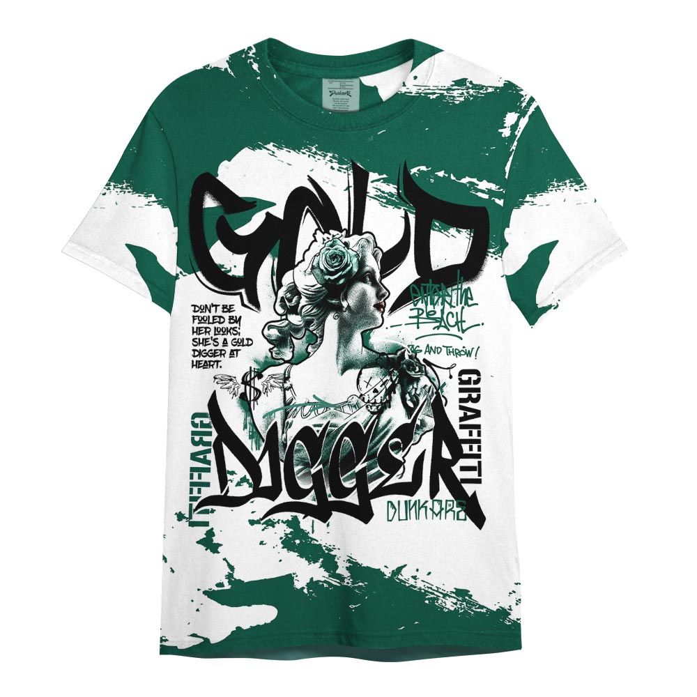 Shirt To Match Oxidized Green 4s - Gold Digger Retro Shirt Outfit