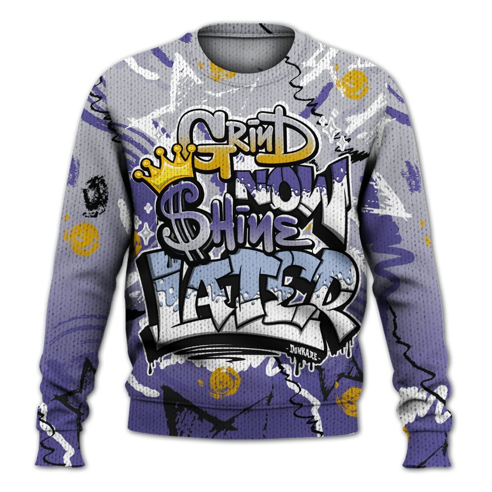 Sweater To Match Lakeshow 4s - Grind Shine Later Drip Graphic