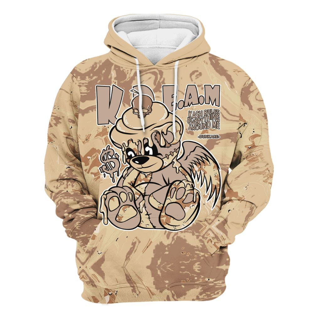 Hoodie To Match Desert Camo 3s - Loot Bear Liquid All Over Print