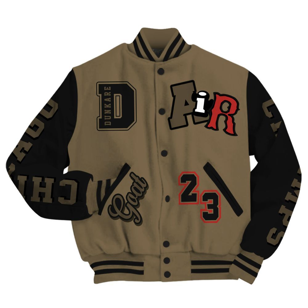 Varsity Jacket To Match Olive 9s - AIR Number 23 GOAT All Over Print