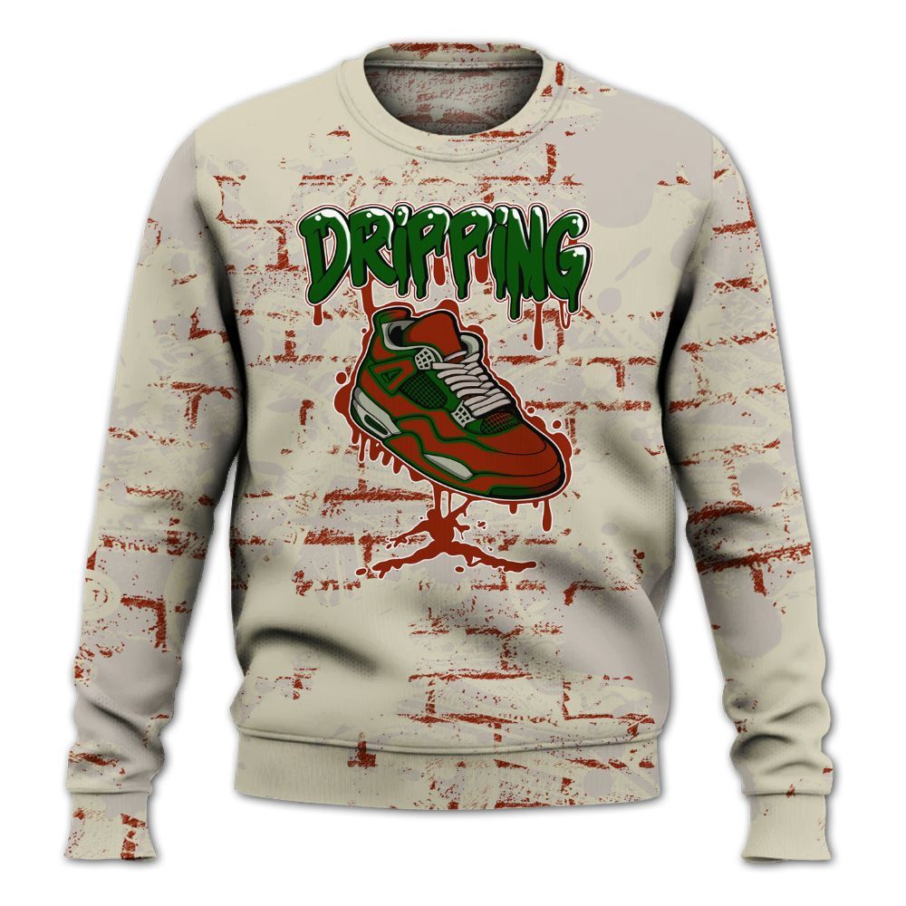 Sweatshirt To Match El Grito 5s - Dripping Shoe 4S Graphic Street Art All Over Print