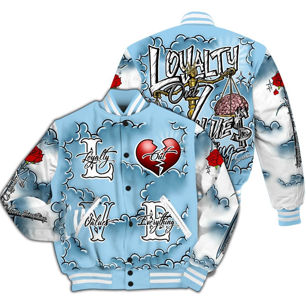 Varsity Jacket To Match Legend Blue 11s - Loyalty Wins Everything All Over Print