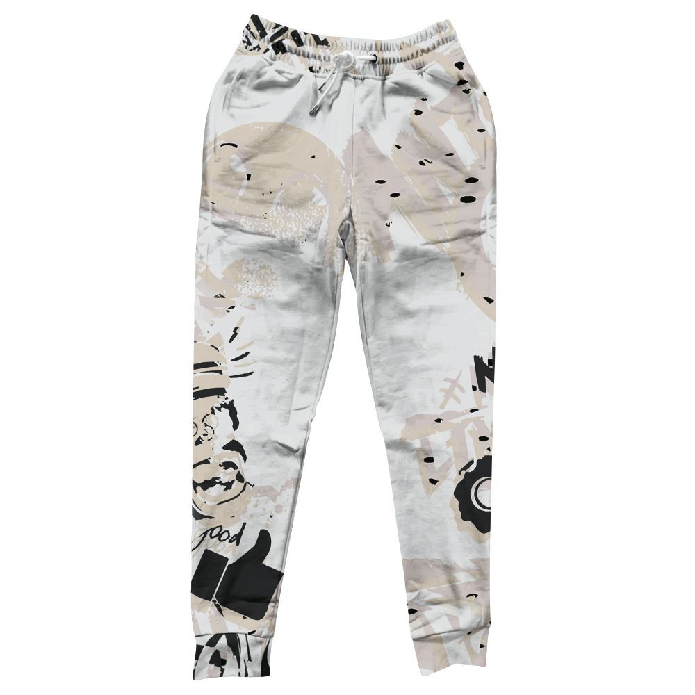 Sweatpant To Match Retro Reverse Metallic 5s - Monogram Graffiti All Over Print