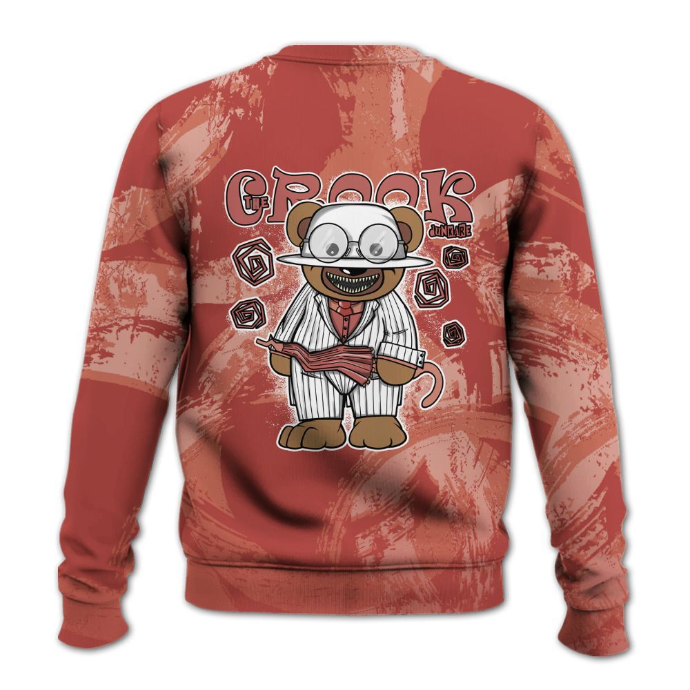 Sweatshirt To Match Dune Red 13s - Swindler Bear Circle Slpash All Over Print