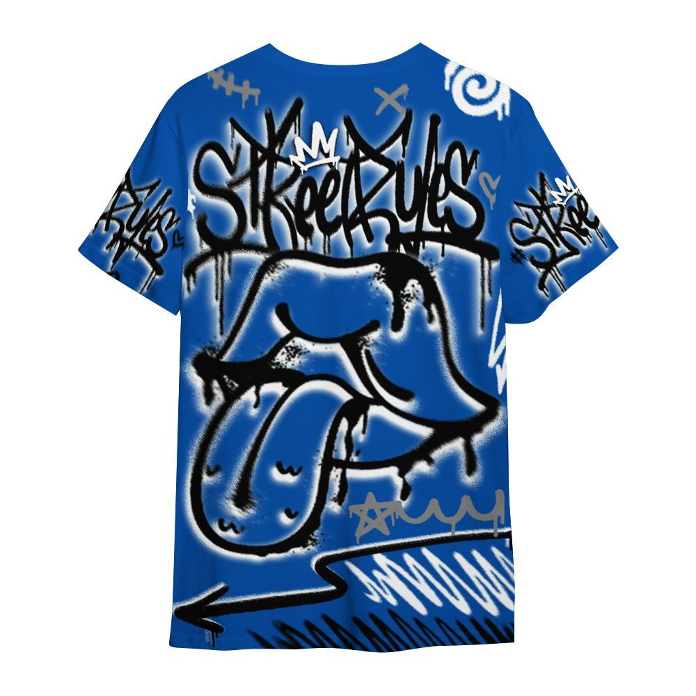 Shirt To Match Racer Blue 5s - Break Rules Streetwear All Over Print