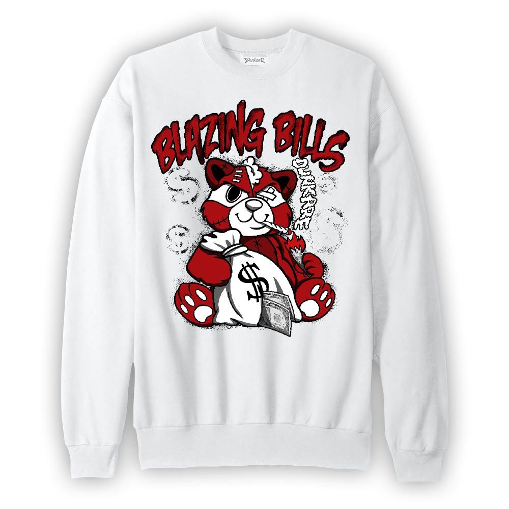 Sweatshirt To match Red Taxi 12s Sweatshirt - Blazing Bills Raccoon Version 2 Graphic
