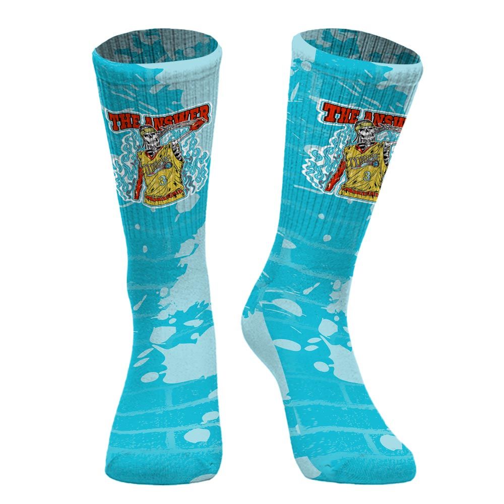 Sock To Match Dunk Low KD 17 N7 - Allen Answer Skeleton Brick