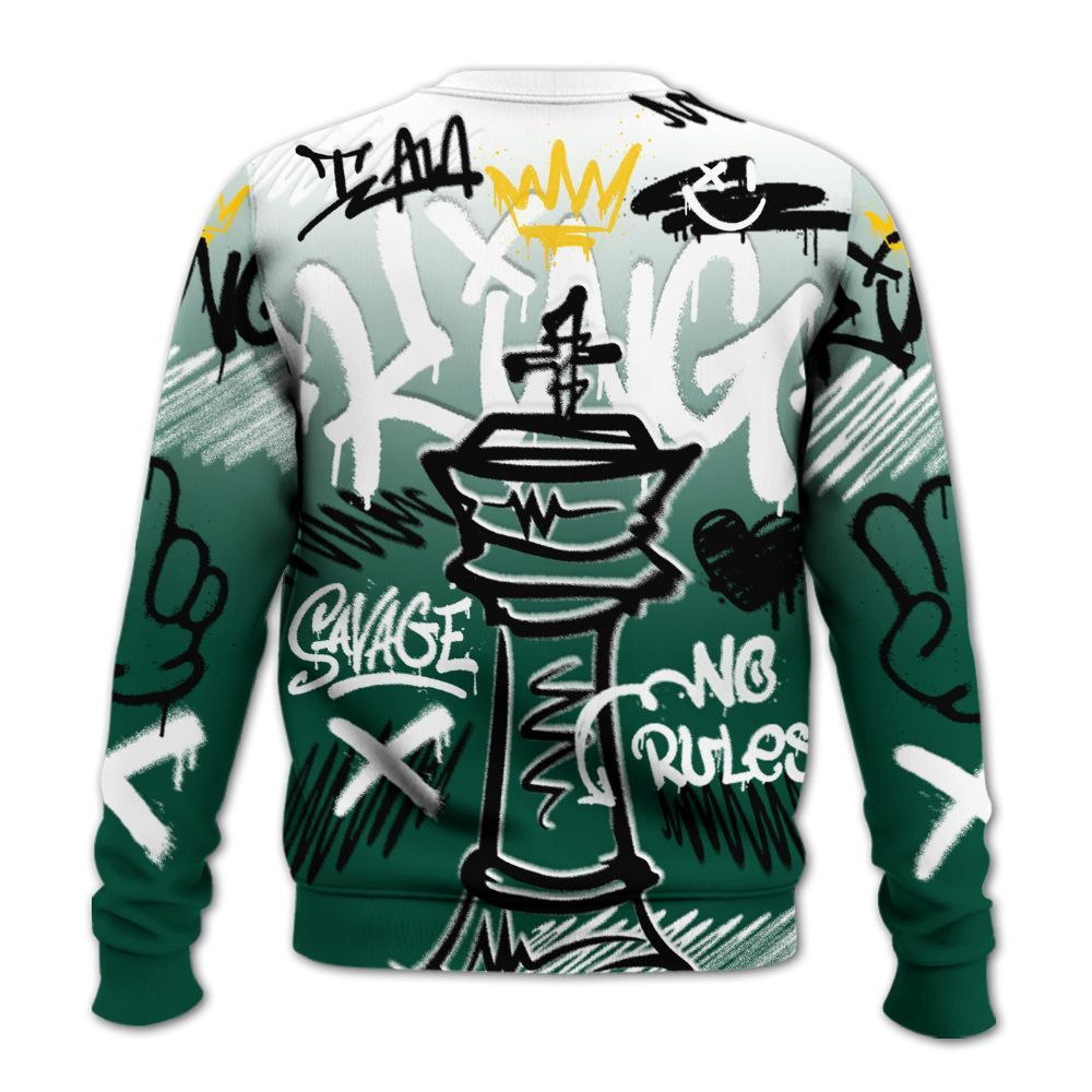 Sweatshirt To Match Oxidized Green 4s - Street King Chess Streetwear All Over Print