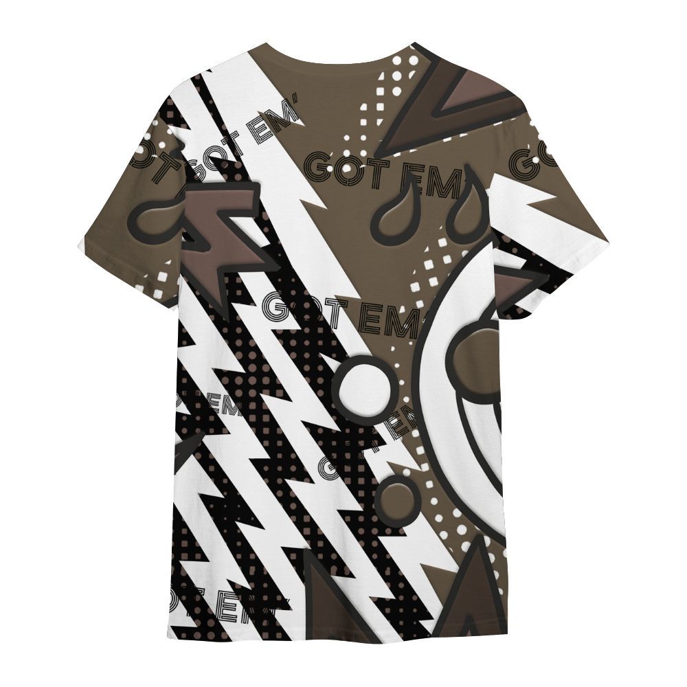 Shirt To Match AMM Dark Mocha 4s - Retro Vintage 90s All Over Print